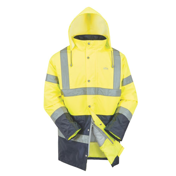 Site Shackley, chaqueta de alta visibilidad, amarillo/azul marino, talla XL (pecho 58")