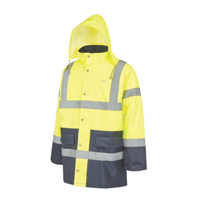 Site Shackley, chaqueta de alta visibilidad, amarillo/azul marino, talla XL (pecho 58")