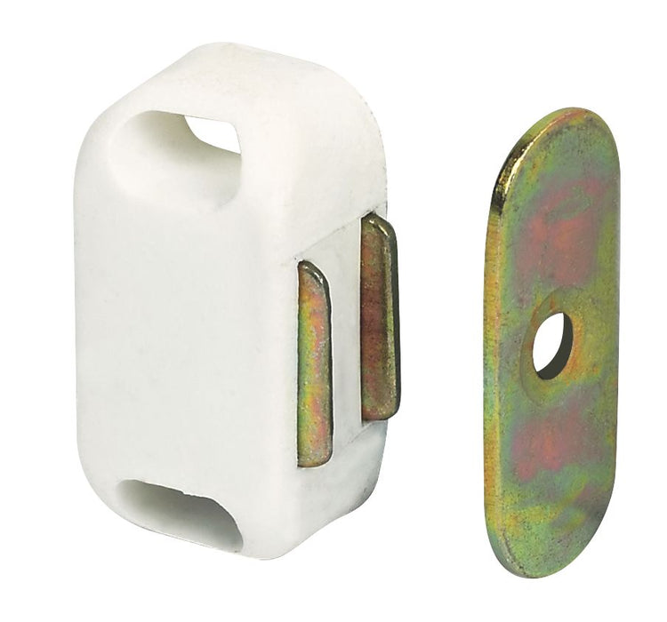 Cierres magnéticos para armario, blanco, 32 mm × 20 mm, pack de 10
