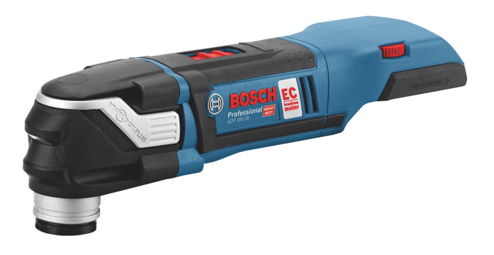 Bezprzewodowe narzędzie wielofunkcyjne Bosch zasilane akumulatorem litowo-jonowym 18V GOP 18 V-28 — samo urządzenie