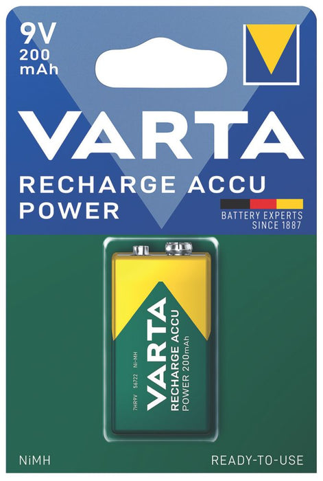 Varta - Pilas recargables Ready2Use de 9 V