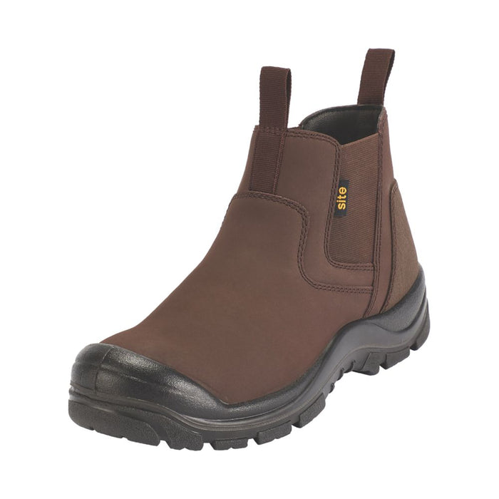 Site Merrien, botas de seguridad de media caña, marrón, talla 7
