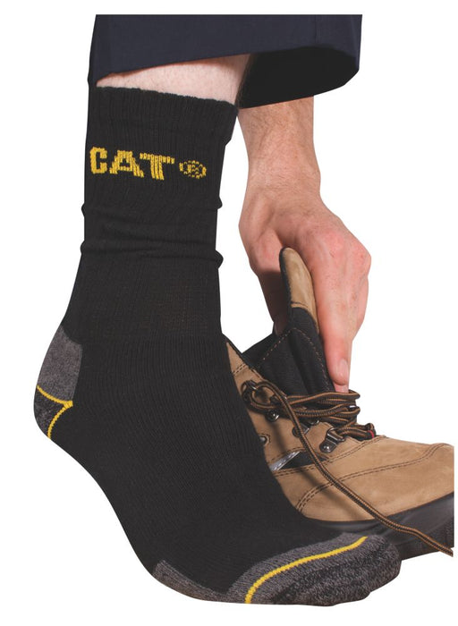 CAT, calcetines para botas de trabajo, negro, talla 6-11, 3 pares
