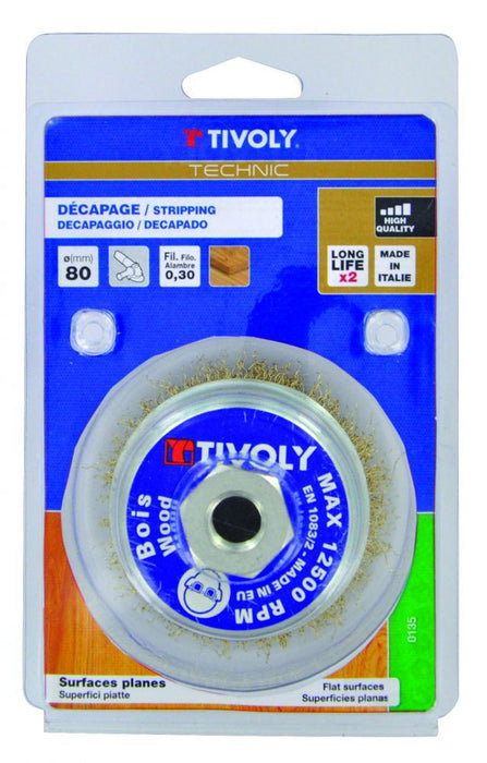 Tivoly, cepillo de alambre de 80 mm