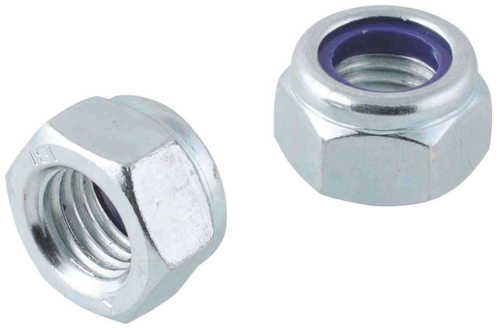 Easyfix BZP Steel Nylon Lock Nuts M16 50 Pack