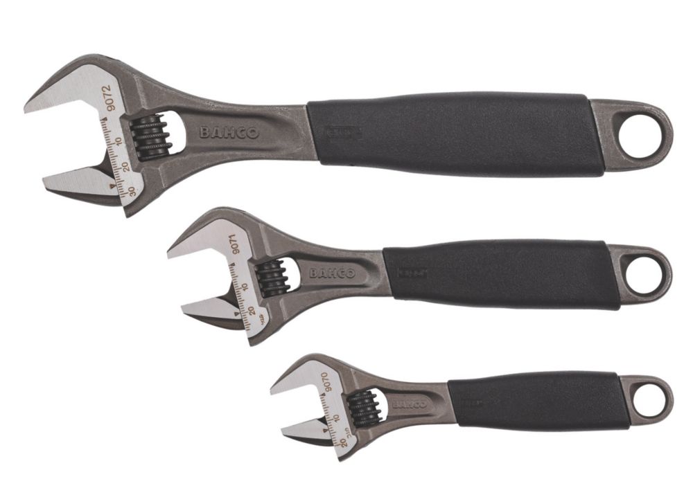 Bahco Adjust 3-90 Adjustable Wrench Set 3 Pieces