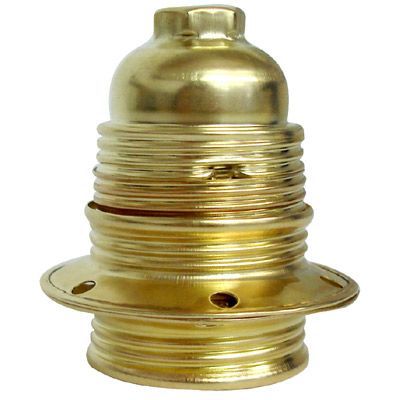 E27 Double Ring Threaded Brass Socket