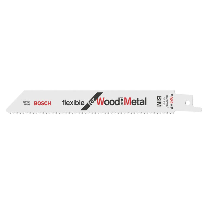 Bosch  S922HF Wood with Nails & Plastics Reciprocating Saw Blades 150mm 5 Pack