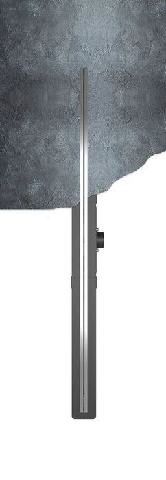 Valentin, canaleta de desagüe cromada para ducha extraplana, 100 × 1210 mm