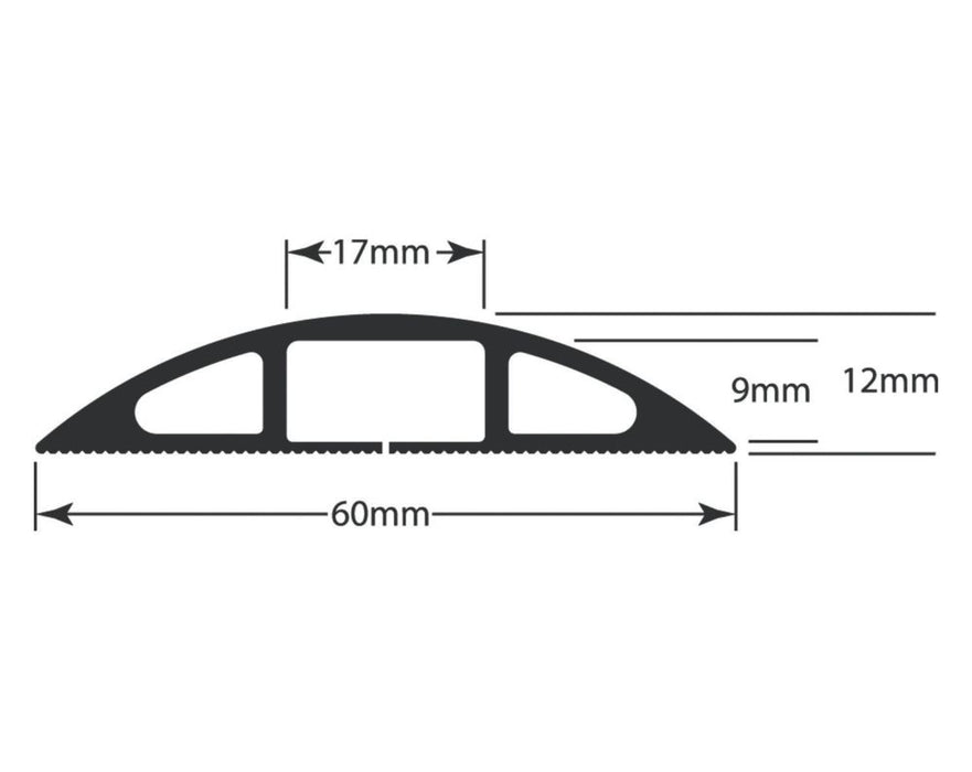 Passage de plancher à usage peu intensif D-Line gris 1,8m