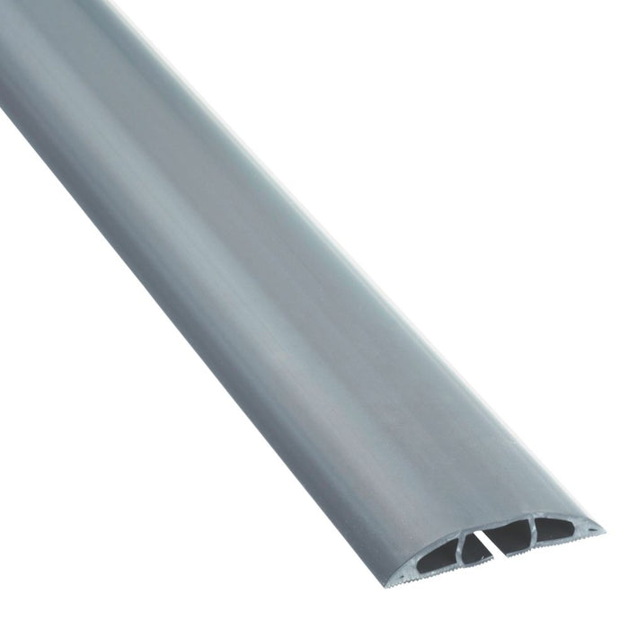 D-Line - Cubrecables de suelo para aplicaciones ligeras, gris, 1,8 m