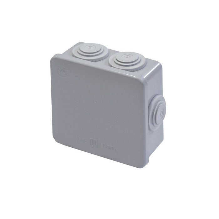 4-Entry Square Outdoor Junction Box with 4 Cable Grommets & Integrated Locking System