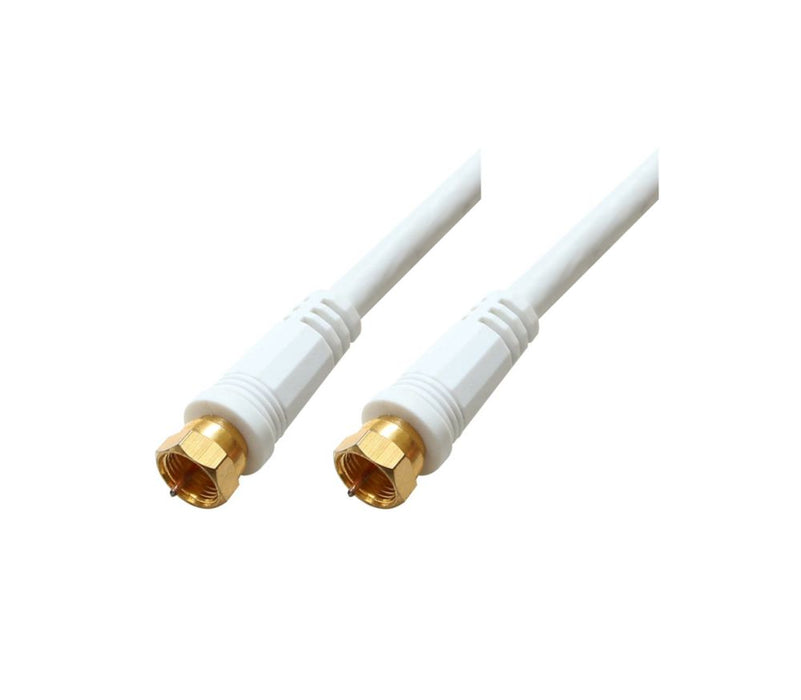 Cable coaxial con conector F, clavija dorada, 1,5m