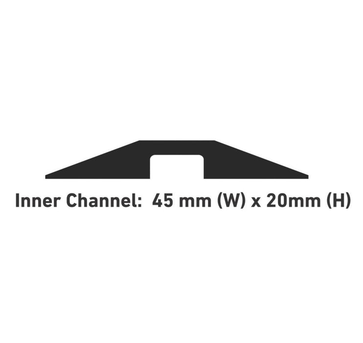 D-Line - Protector de cables para tránsito de vehículos, negro, 0,77 m