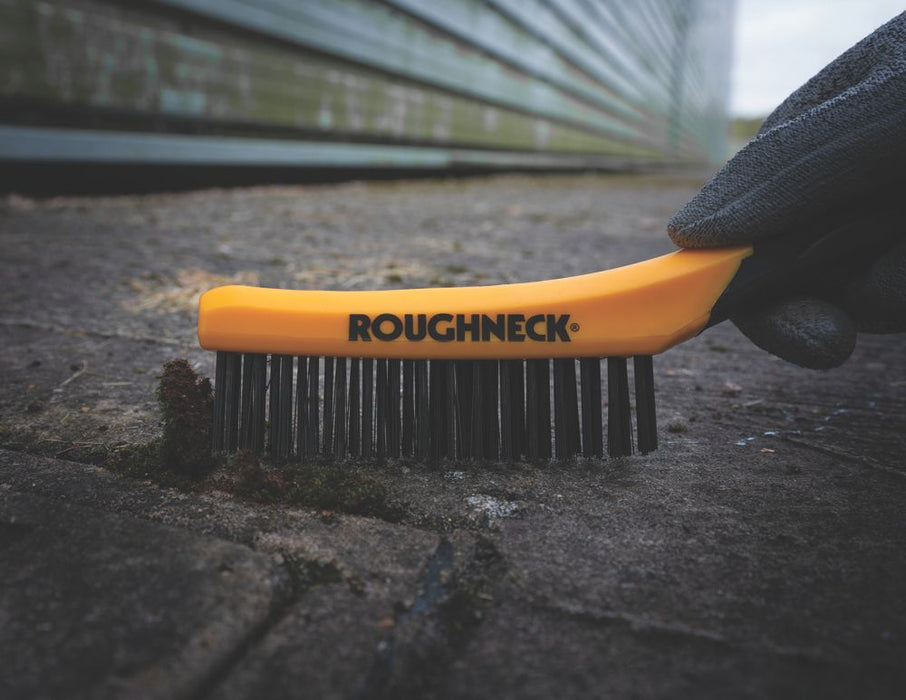 Roughneck - Cepillo de alambre con mango de zapata y agarre cómodo