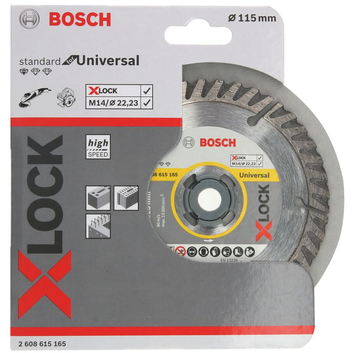 Disque de coupe diamant pour béton/pierre Bosch X-Lock 115 x 22,23mm 
