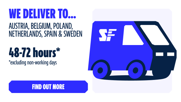 We deliver to Austria, Belgium, Poland, Netherlands, Spain and Sweden. 48- 72 hours excluding non-working days.