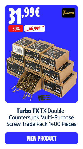 Save 30% Turbo TX  TX Double-Countersunk Multi-Purpose Screw Trade Pack 1400 Pieces 31.99 € 