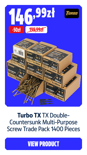 Save 50zł Turbo TX  TX Double-Countersunk Multi-Purpose Screw Trade Pack 1400 Pieces 146.99  zł
