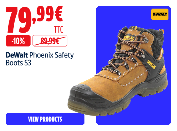  Save 10% DeWalt Phoenix Safety Boots S3 79.99 € 
