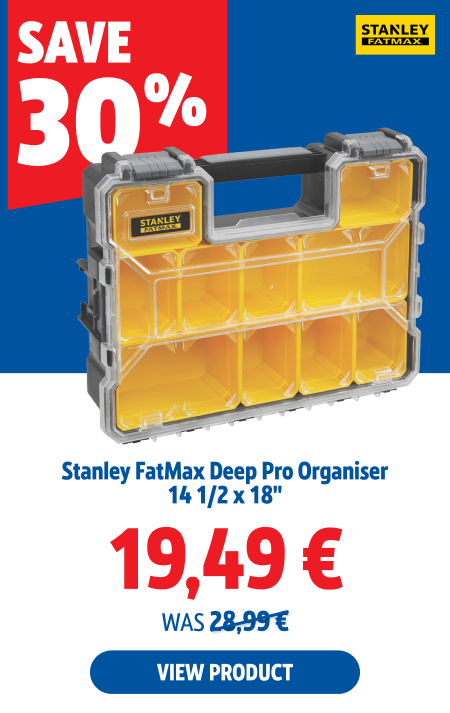 Save 30%, Stanley FatMax Deep Pro Organiser 14 1/2 x 18", 19,49 €