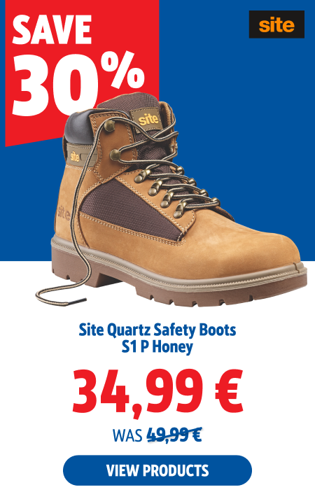 Save 30%, Site Quartz Safety Boots S1 P Honey, 34.99 €