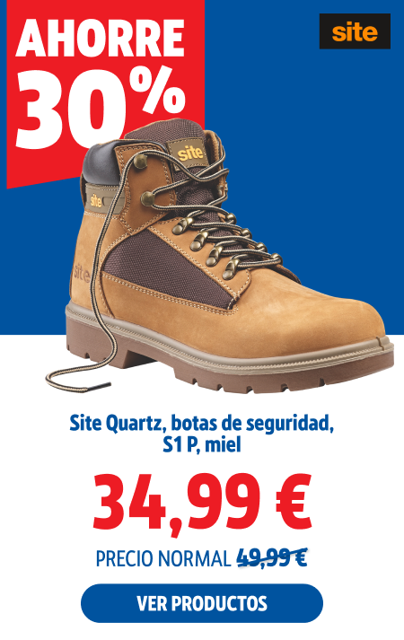 Ahorre 30%, Site Quartz, botas de seguridad, S1 P, miel, 34.99 €