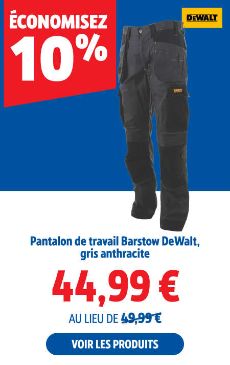 économisez 10%, Pantalon de travail Barstow DeWalt, gris anthracite, 44.99 €