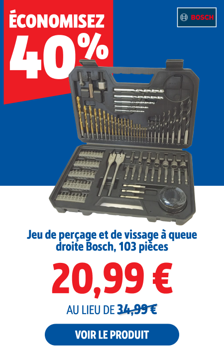 économisez 40%,  Jeu de forets assortis à queue droite DeWalt, 100 pièces, 20.99 €