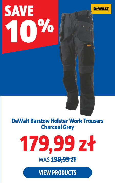 Save 10%, DeWalt Barstow Holster Work Trousers Charcoal Grey, 179.99 zł