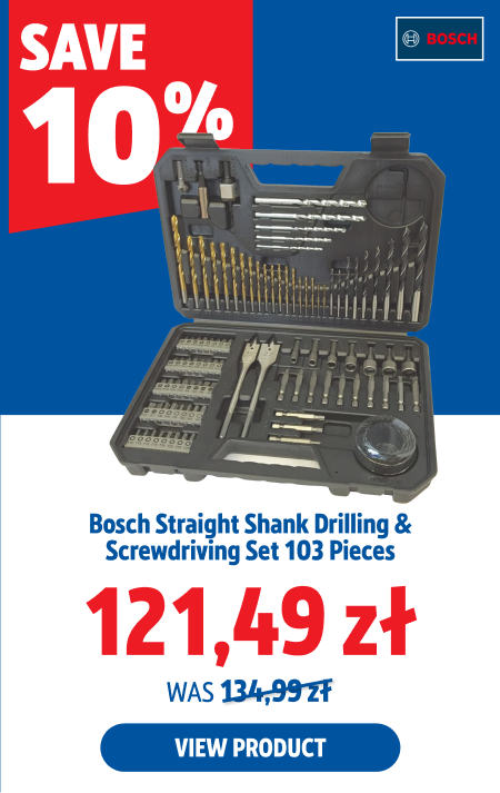 Save 10%, Bosch Straight Shank Drilling & Screwdriving Set 103 Pieces, 121,49zł
