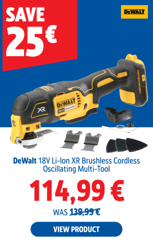 Save 25 € DeWalt 18V Li-Ion XR Brushless Cordless Oscillating Multi-Tool 114.99 € 