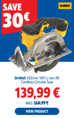 Save 30 € DeWalt 165mm 18V Li-Ion XR  Cordless Circular Saw 139.99 €