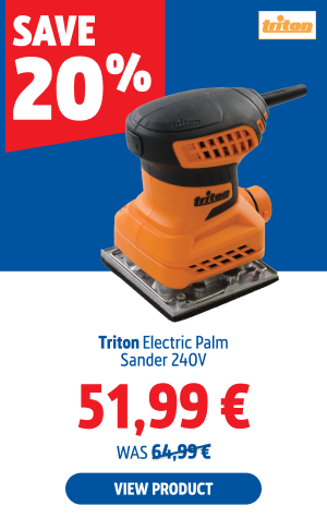 Save 20% Triton   Electric Palm Sander 240V 51.99 € 